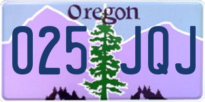 OR license plate 025JQJ