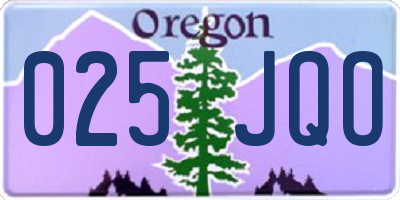 OR license plate 025JQO