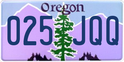 OR license plate 025JQQ