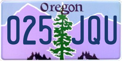 OR license plate 025JQU