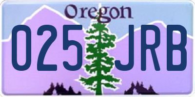 OR license plate 025JRB