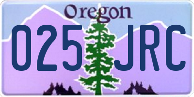 OR license plate 025JRC