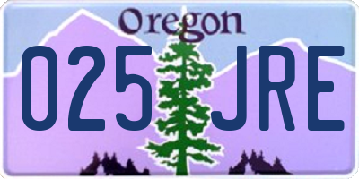 OR license plate 025JRE