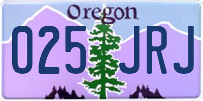 OR license plate 025JRJ