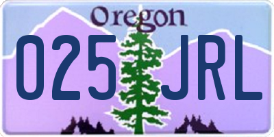 OR license plate 025JRL