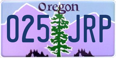 OR license plate 025JRP