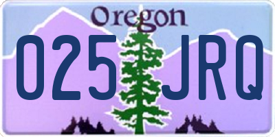 OR license plate 025JRQ