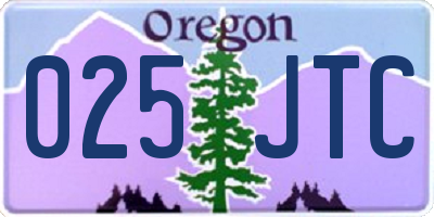 OR license plate 025JTC