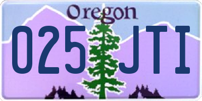OR license plate 025JTI