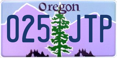 OR license plate 025JTP