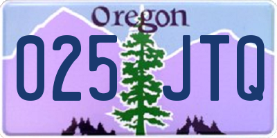 OR license plate 025JTQ