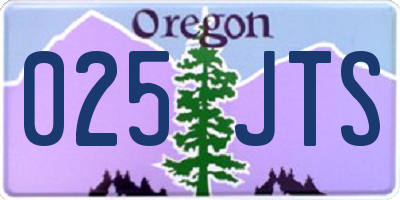 OR license plate 025JTS