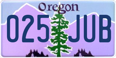 OR license plate 025JUB