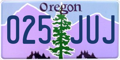 OR license plate 025JUJ