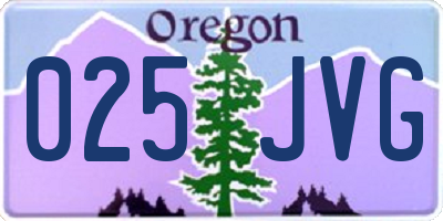 OR license plate 025JVG