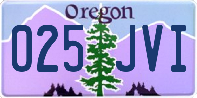 OR license plate 025JVI