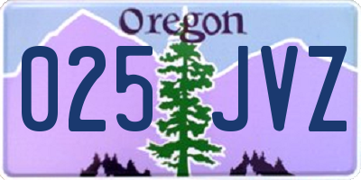 OR license plate 025JVZ