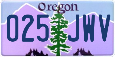 OR license plate 025JWV