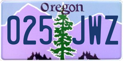 OR license plate 025JWZ