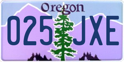 OR license plate 025JXE