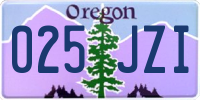 OR license plate 025JZI