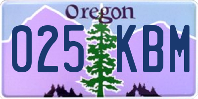 OR license plate 025KBM