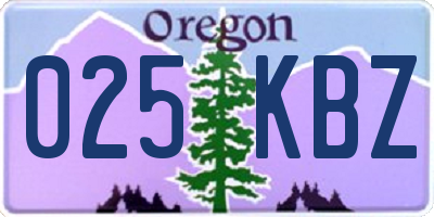 OR license plate 025KBZ