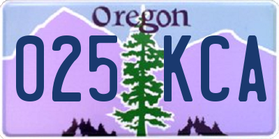 OR license plate 025KCA