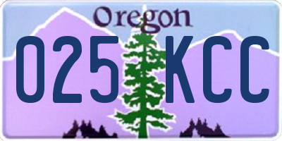 OR license plate 025KCC