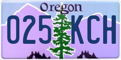 OR license plate 025KCH
