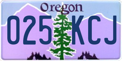 OR license plate 025KCJ
