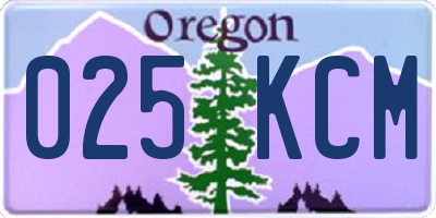 OR license plate 025KCM