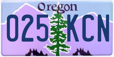 OR license plate 025KCN
