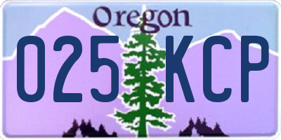 OR license plate 025KCP