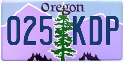 OR license plate 025KDP