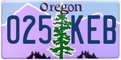 OR license plate 025KEB