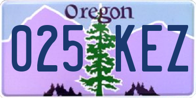 OR license plate 025KEZ