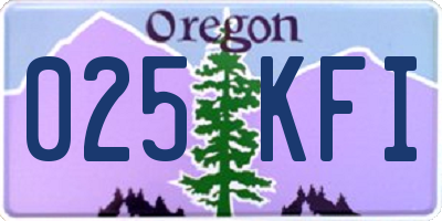 OR license plate 025KFI