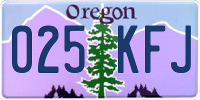 OR license plate 025KFJ