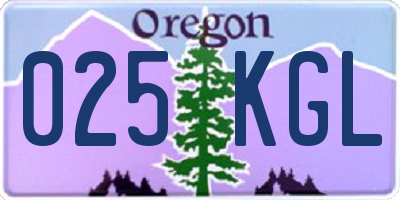 OR license plate 025KGL