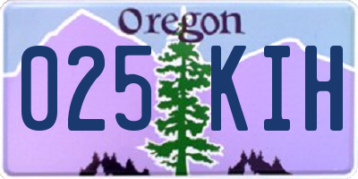 OR license plate 025KIH