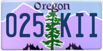 OR license plate 025KII