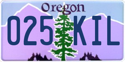 OR license plate 025KIL