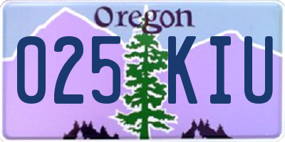 OR license plate 025KIU