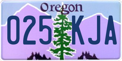 OR license plate 025KJA