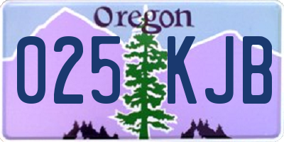 OR license plate 025KJB