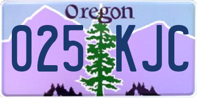 OR license plate 025KJC