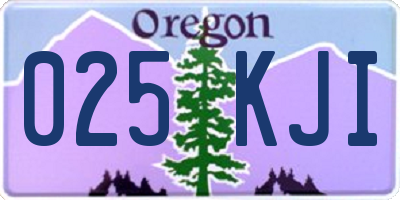 OR license plate 025KJI