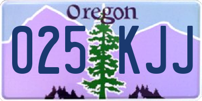 OR license plate 025KJJ