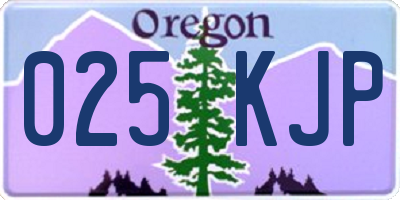 OR license plate 025KJP